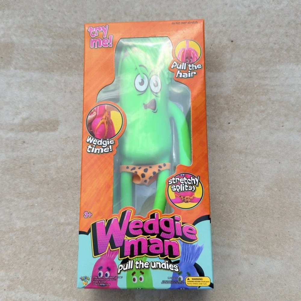 NIB Wedgie Man Pull The Undies Squishy Stress Reliever Fidget Toy - GREEN
